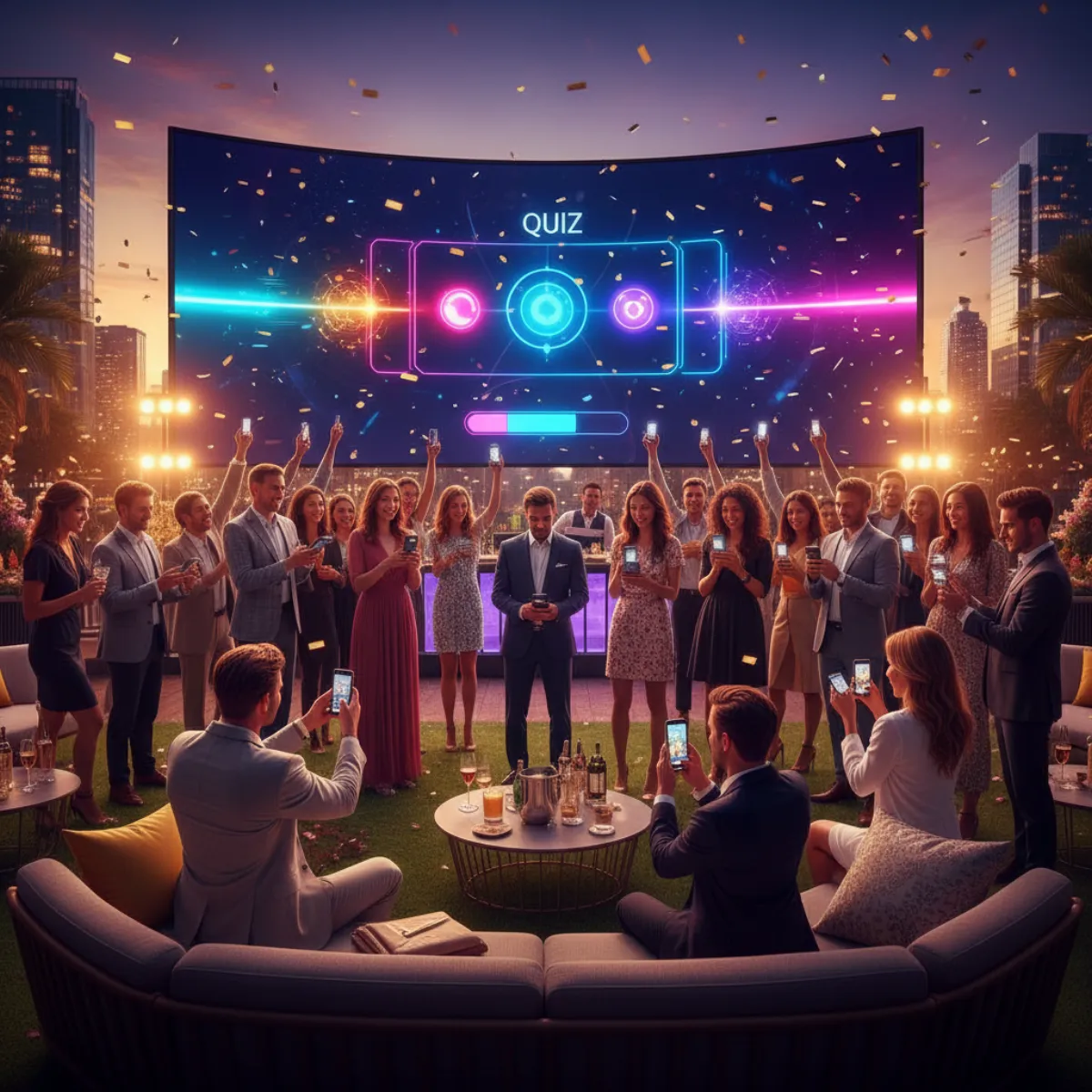 Oscar Anime - Interactive event entertainment platform with guests using smartphones